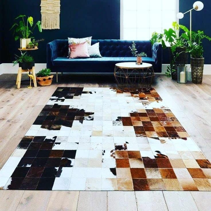 Beautiful custom made Patchwork Nguni Design Carpet