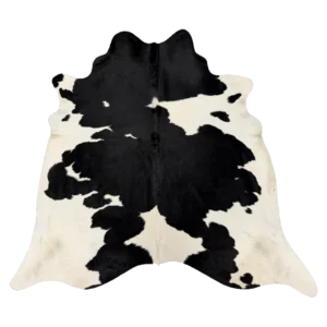 black and white bold patch nguni cowhide rug