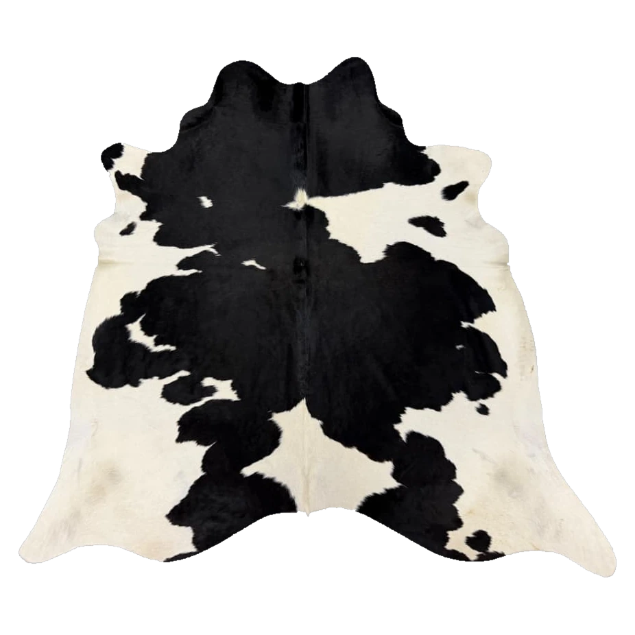 Black & White Bold Patch Nguni Cow Skin Rug (NS141)
