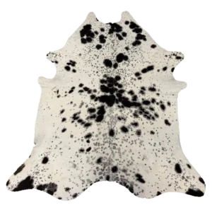 black and white spotted nguni cowhide rug