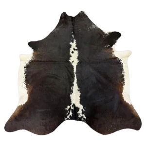 black and white blaze nguni cowhide rug
