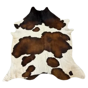 chocolate patched tri colour nguni cowhide rug
