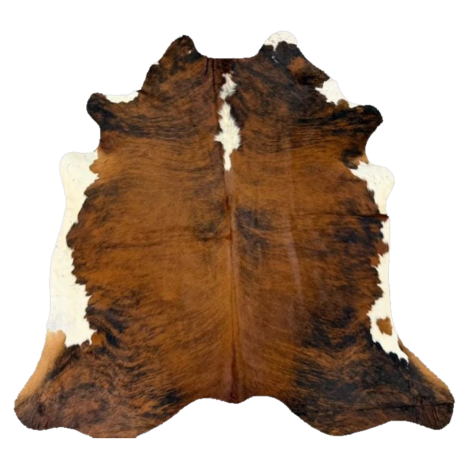 Red Brindle Tri-colour Nguni Cow Skin Rug (NS149)